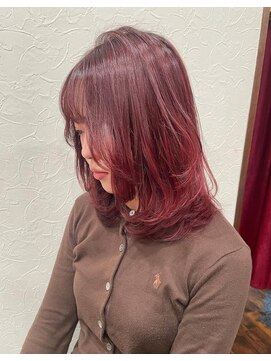 ボアップ 難波店(boappu) #レイヤーカット#レイヤー#ワインレッド