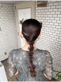 タイト　編みおろし　参列ヘア