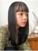 前髪インナーカラー×レイヤーカット