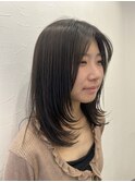 小顔効果UPミディアムレイヤー10代20代30代