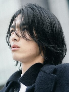 フィフス 名駅(fifth) 名古屋ニュアンス名駅毛流れセンターパートメンズボブウルフ