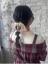 プライズ 池袋店(prize)&nbsp;ローポニーアレンジ ヘアセット 池袋 ヘアメイク