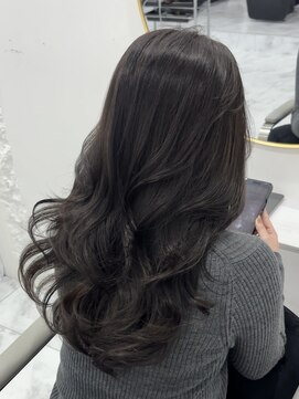 シーン(scene) プラチナグレージュ×髪質改善カラー×レイヤー×くびれ巻き