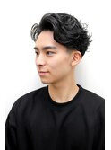 メンズカット刈り上げセンターパートサーフカール0101