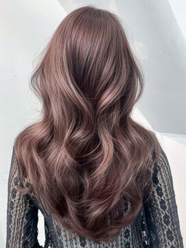 シオン(shion) 韓国ヘアココアベージュロング顔周りレイヤー_ba573491