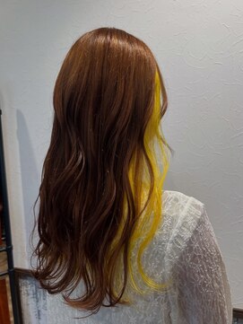 ゴデーレ(GODERE) 20代30代40代大人可愛いゆるふわスタイルミックスカラーイエロー