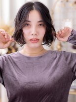 カバーヘア ブリス 大宮西口(COVER HAIR bliss)&nbsp;センターパート/ゆるふわボブ/暗髪/ニュアンスパーマ/外国人風g