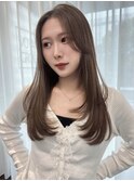 【稲永麻衣】レイヤーカット+顔周りカット+ロングヘア+韓国ヘア
