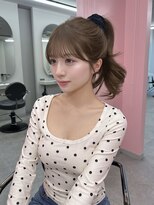 ボタン シブヤ(VOTAN SHIBUYA)&nbsp;【MISAKI】ミディアムレイヤー/ショコラブラウン/顔まわりカット