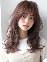 レア 新越谷(LEA) ふんわりウェーブレイヤー × ピンクブラウン