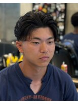 ビンゴ(BINGO) 2534黒髪アッシュアップバングツーブロックセンターパート