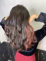 オースト ヘアー ステラ 新宿店(Aust hair Stella)&nbsp;モノトーングレージュ×インナーカラー＊レッド【KIZASHI】