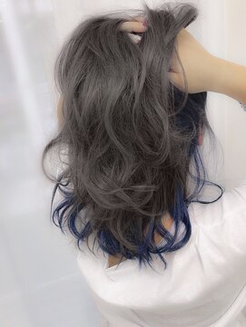 ルノン(LUNON) 【LUNON】グレージュ×インナーカラーBLUE