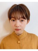 マニッシュ　ネイビーカラー　美髪　フレンチボブ