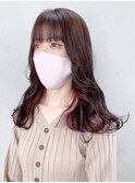 インナーカラーラベンダー_カーキグレージュ_ba322451