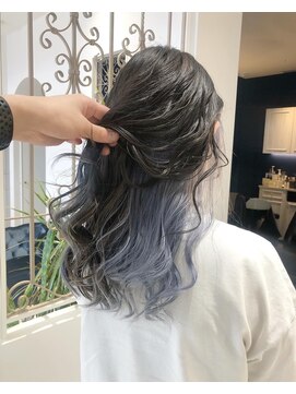 ルクール ヘアー プレジー(Le Coeur HAIR Plaisir) インナーカラー★ブルーシルバー★