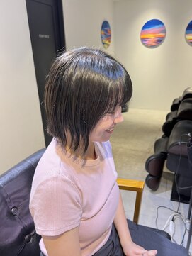 トレス(TRESS) 外ハネボブ オリーブベージュ ブラウンカラー