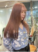 ブリーチ1回でできるピンクベージュカラー♪【多田　華歌】