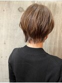 ハイグレージュマッシュショートウルフ