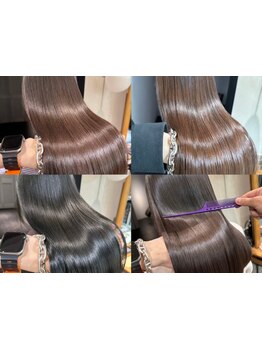 ［艶出し縮毛矯正］癖をしっかり伸ばしながらも自然な柔らかい仕上がりが大好評♪［恵比寿徒歩3分］