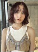 ロングボブ/ニュアンスボブ/ウェーブスタイル/大人ボブ