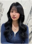 顔周りレイヤーカット/イメチェンヘアスタイル/韓国くびれヘア