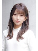 ラベンダーミルクティー刈り上げマッシュショートくすみベージュ