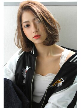ブラン 広島本通(Blanc) 【Blanc】大人ボブ＿センターパートボブ＿ハイライト＿ブリーチ