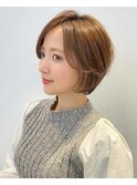 20代30代40代髪質改善カラーショコラアッシュ艶感ショートヘアー