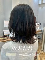 ロミー 本厚木(ROMMY.)&nbsp;ミディアムレイヤー◎くびれウルフ/クラゲヘアー/韓国風巻き◎
