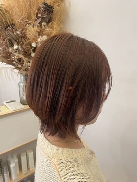 ゴーシェン 稲毛店(Goshen) オレンジ×レイヤーボブ