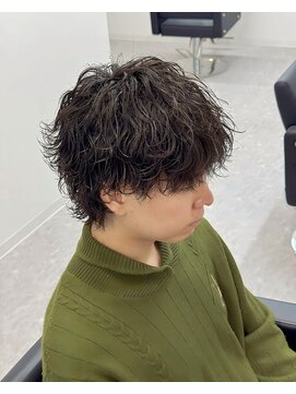 ブライト(BRIGHT) マッシュウルフ波巻きスパイラルパーマ
