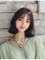 ピーチ バイ ニューヨークニューヨーク(a Peach by NYNY)&nbsp;イメチェン小顔前髪外ハネボブ大人可愛いチェリーブラウン