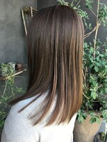 ナナ バイ ピケ(nana by pique) Iライン透け感ロングヘア/オリーブベージュ/透明感/20代30代40代