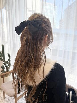 オン キャナルシティ博多前店(on) 【中里恵梨】ヘアセット/ハーフアップスタイル/編み込みヘア