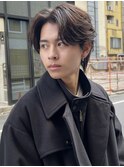 フェザーパーマ センターパート