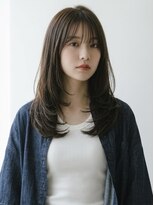 キビト(kibito)&nbsp;新宿若松河田曙橋ワンカールセミロングレイヤーカット20代30代