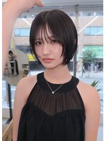 シカ(sica) 地毛風ダークカラー×フェイスレイヤーボブ