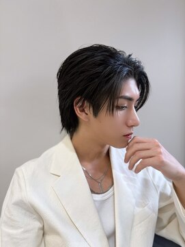 ロンド ロワール 門前仲町(Lond Loire) MEN'S HAIR/センターパート/ブルーブラック/門前仲町