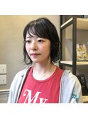 ミディアムボブ ボブ レイヤースタイル 大人かわいい