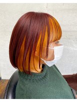 ガルボ ヘアー(garbo hair)&nbsp;＃オレンジ＃オレンジカラー＃インナーカラー＃下村カラー