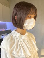 サンク 原宿 表参道(cinq)&nbsp;ミルクティーベージュナチュラルボブミニボブケアブリーチ20代