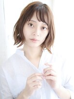 ナル 宇都宮(nalu)&nbsp;透け感バングのニュアンス外はねカール