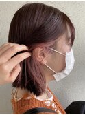【BAR:ON】ボブ×インナーピンクカラー
