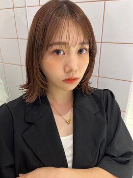 ロンドルーチェ 心斎橋(Lond luce) ダークアッシュ/ミディアムレイヤーカット［髪質改善/縮毛矯正］