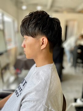 ソイクフ(SOY KUFU) MEN’S HAIR マッシュパーマアッシュブラックカルマパーマ