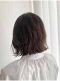 ボブ似合わせカットイメチェングレージュフルバング