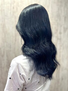 テトテ 門戸厄神店(tetote) 【tetote村山サロンスタイル】ブルー×カーキカラー