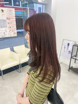 ブラウン(Brown) レイヤーカット×オレンジブラウン