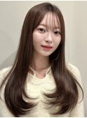 韓国風/レイヤー/小顔/前髪カット/髪質改善/グレージュ/透明感